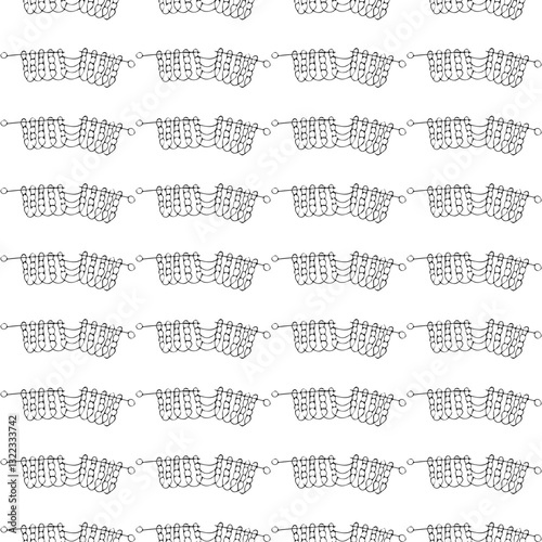 Knitted fabric. Doodle style. Seamless pattern.