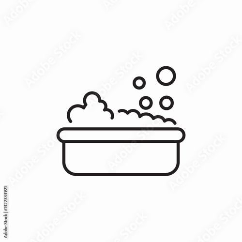 bath foam icon sign vector