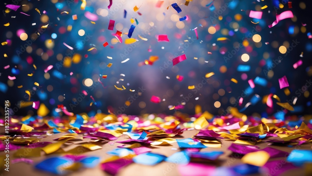 New year backdrop featuring confetti with an area in the center.