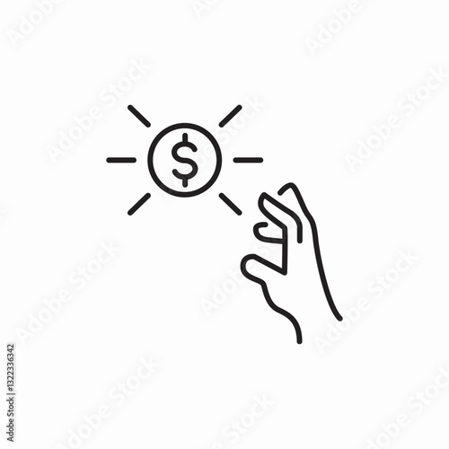 financial reach icon sign vector