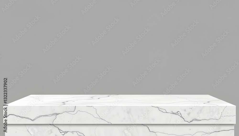White marble table top, stone display stand, mockup of empty shelf, kitchen countertop isolated on transparent background, For montage product display or design key visual layout. Png file, asian st White marble table top, stone display stand, mockup of empty shelf, kitchen countertop isolated on transparent background, For montage product display or design key visual layout. Png file, asian st