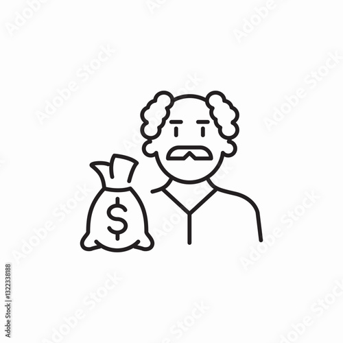old age money savings icon sign vector