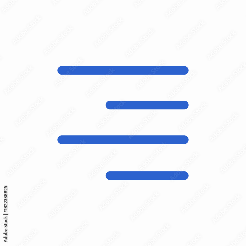 right side paragraph icon sign vector right side paragraph icon sign vector