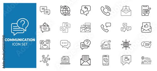 Communication related icon set