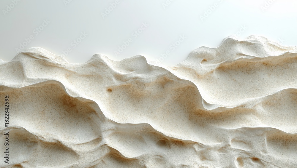 Abstract 3D render of textured sand dunes with soft lighting Abstract 3D render of textured sand dunes with soft lighting