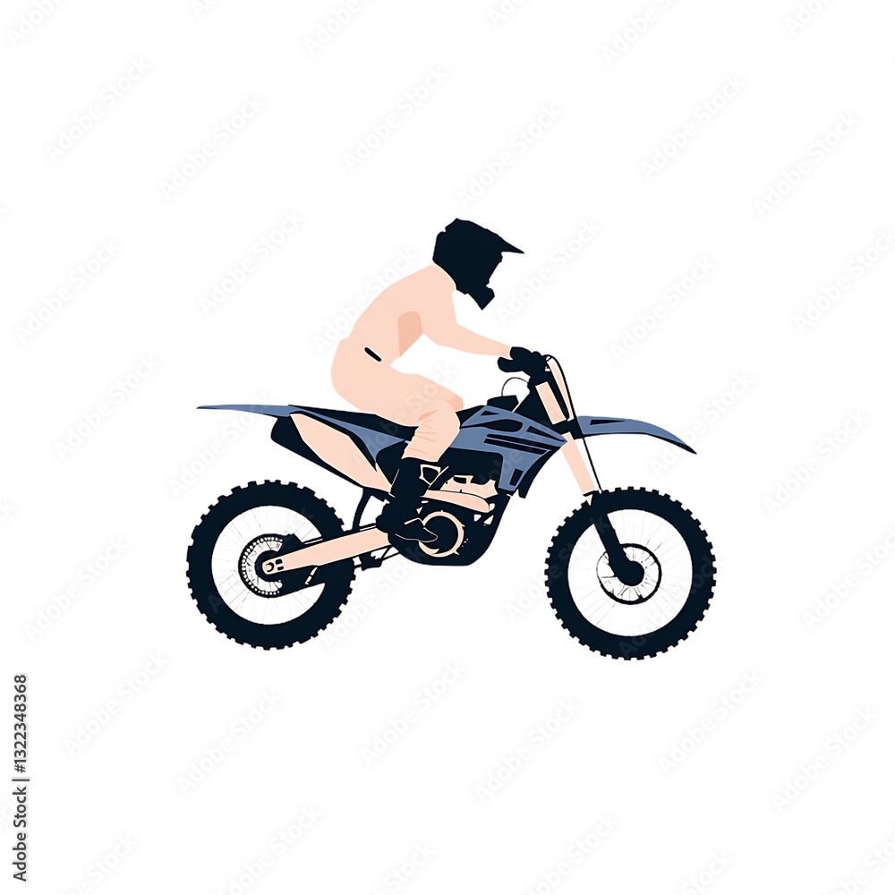 Fototapeta premium Motorcycle rider in action. Off-road bike and protective gear for extreme sports. Excitement and adventure. #Motorcycle #OffRoad #Action