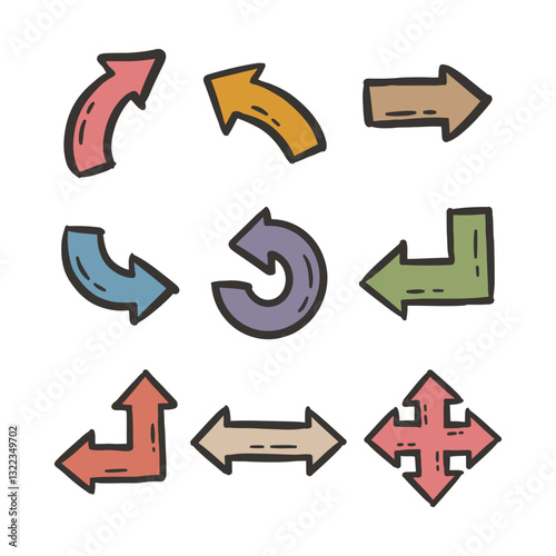 doodle illustration arrow ornament