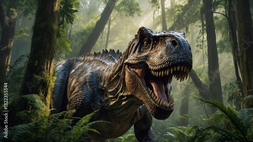 Dinosaur, Tyrannosaurus Rex in the jungle