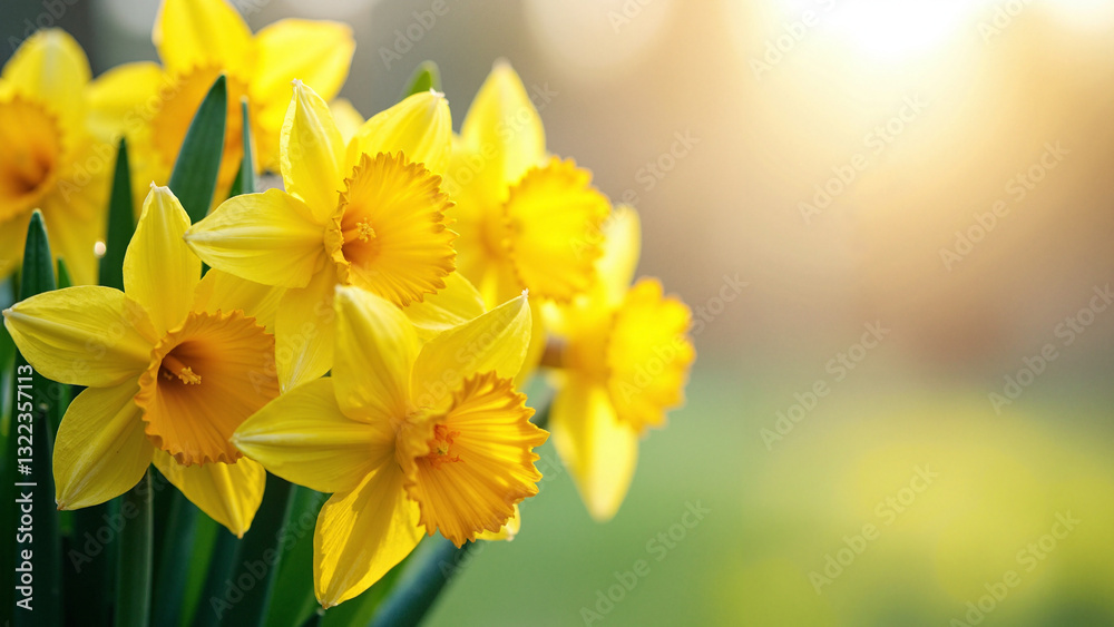 Vibrant Daffodils in Bloom: Perfect for Easter Marketing, Greeting Cards, and Springtime Celebrations Vibrant Daffodils in Bloom: Perfect for Easter Marketing, Greeting Cards, and Springtime Celebrations