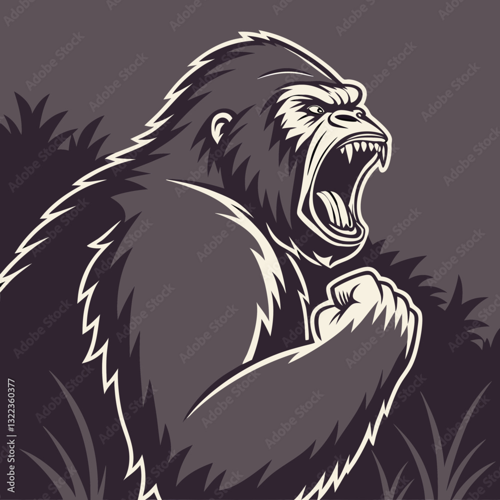 Fototapeta premium Gorilla vector