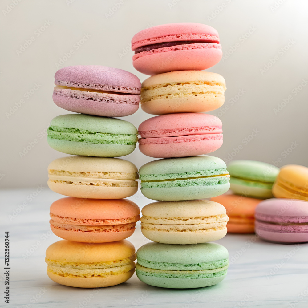 colorful macaroons on a wooden background colorful macaroons on a wooden background