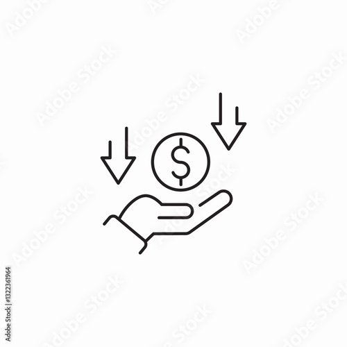 money arrival icon sign vector