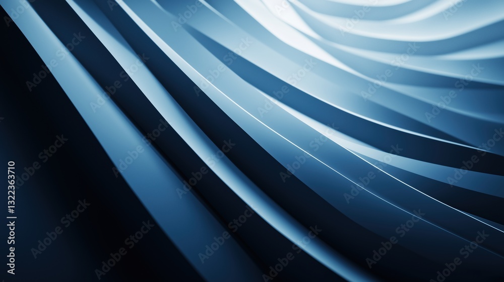 Abstract Waves of Blue Create a Calming Effect Abstract Waves of Blue Create a Calming Effect