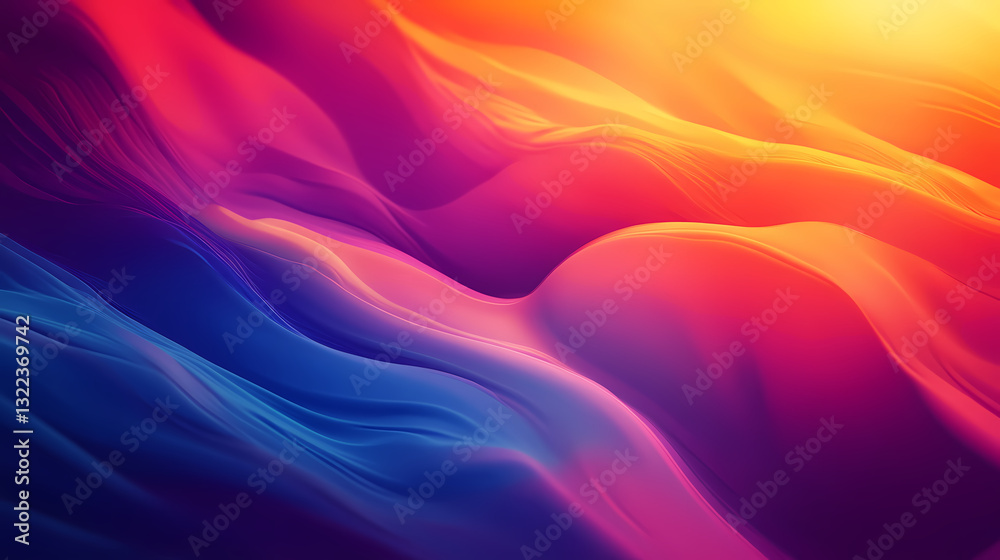Obraz premium Sun glare with a vibrant, warm gradient and radiant rays. the smooth, dreamy atmosphere is picturesque and luminous. ideal for a beautiful digital wallpaper. Vivid Glare. Illustration