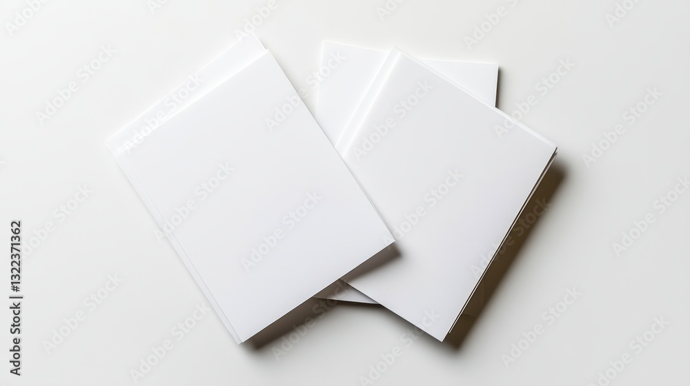 Three sheets of white memo paper, their edges crisp and clean, lay isolated against a stark, white background, ready to be filled with thoughts and ideas. Three sheets of white memo paper, their edges crisp and clean, lay isolated against a stark, white background, ready to be filled with thoughts and ideas.