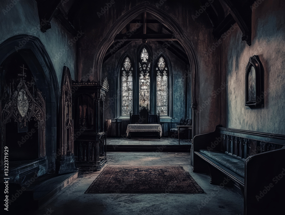 Obraz premium gothic church interior