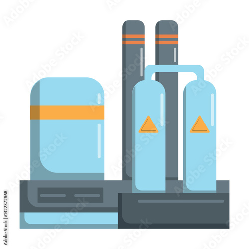 Plant. Production. Chemical industry. Simple vector illustration isolated on white background for icon, infographic, banner, sticker
