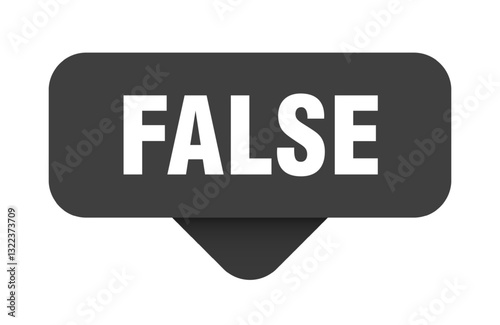 false sticker. false sign on transparent background