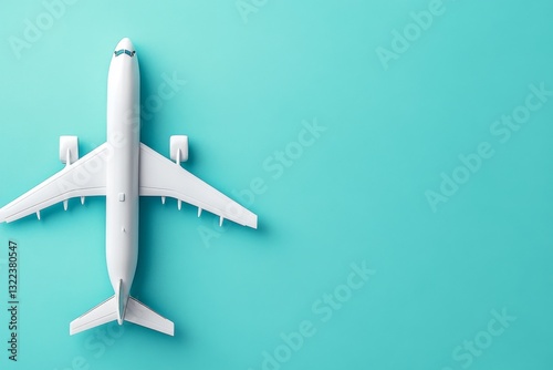 An airplane soaring through a clear blue sky, leaving behind contrails and emissions
