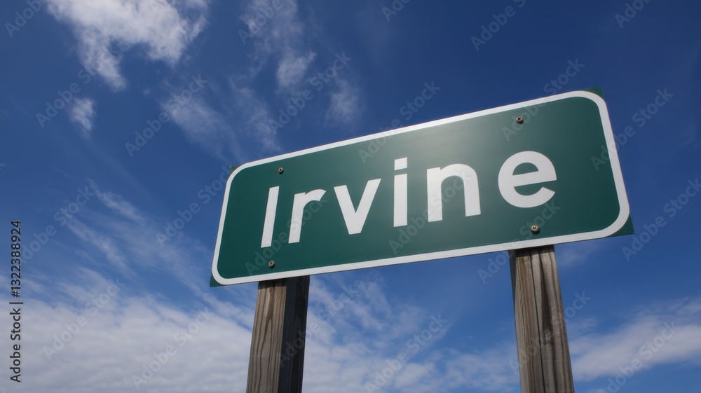 Obraz premium Irvine Green Road Sign – California – USA