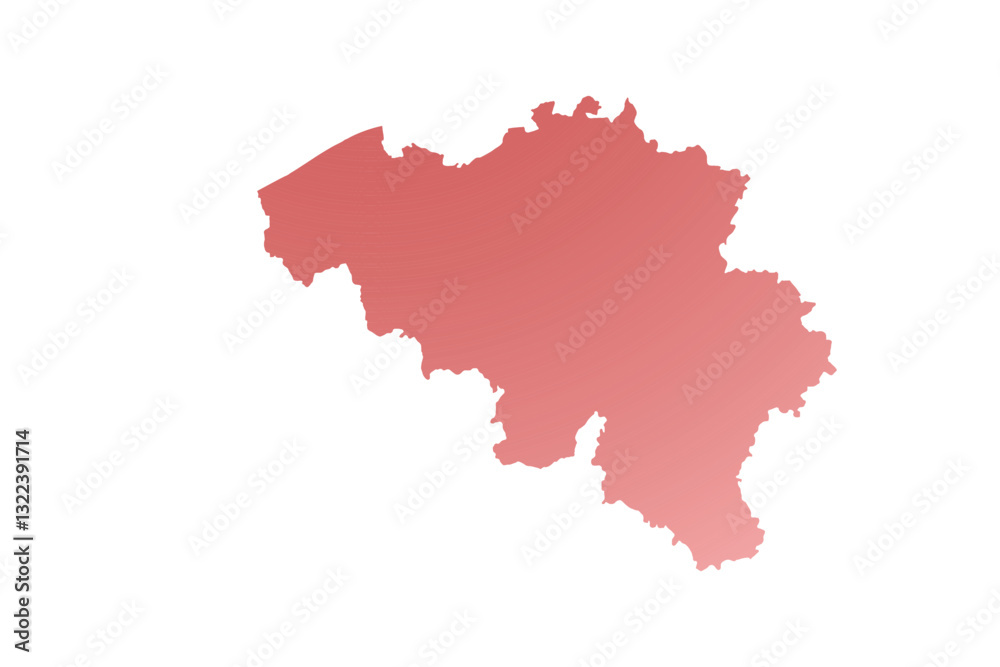 Naklejka premium Map of Belgium, sign silhouette. World Map Globe. Vector Illustration isolated on transparent background. Europe continent.