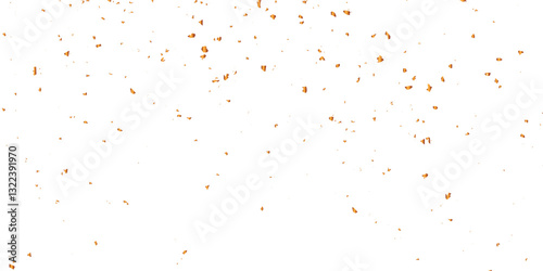 Abstract luxury golden confetti glitter and dust falling down on transparent background. Shiny glittering dust background. Vector illustration.