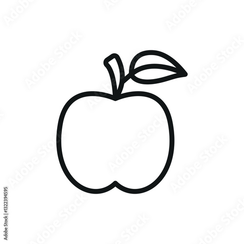 Apple fruit World Health Day icon symbolizes nutrition and wellness, perfect for health-themed designs, diet awareness, and healthy lifestyle promotions.