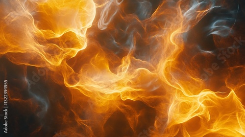 Abstract rendering of plasma featuring dynamic forms symbolic layers for ionized states of matter photo