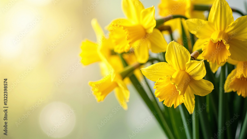 Vibrant Yellow Easter Daffodils (Osterglocken) Isolated for Spring Marketing, Greeting Cards, and Seasonal Promotions Vibrant Yellow Easter Daffodils (Osterglocken) Isolated for Spring Marketing, Greeting Cards, and Seasonal Promotions