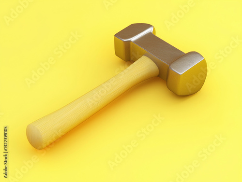 hammer isolated on a solid color background