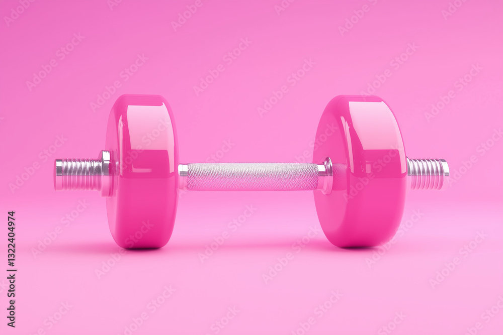 Obraz premium Dumbbell for fitness training isolated on a solid color background