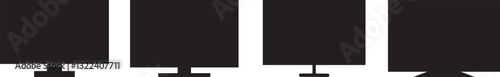 TV vector icons set. Television icon