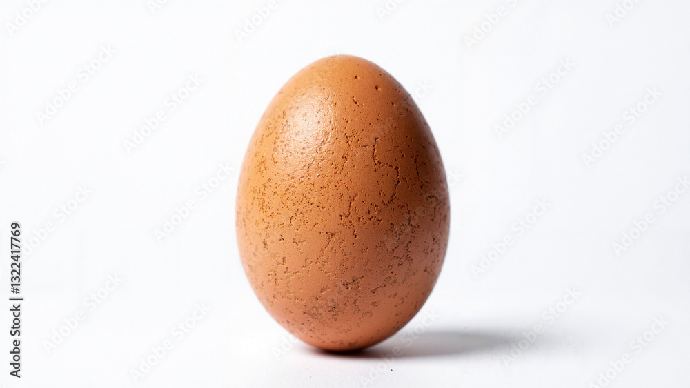 Beautifully Detailed Brown Chicken Egg Isolated on White Background for Culinary Marketing and Organic Food Promotions Beautifully Detailed Brown Chicken Egg Isolated on White Background for Culinary Marketing and Organic Food Promotions