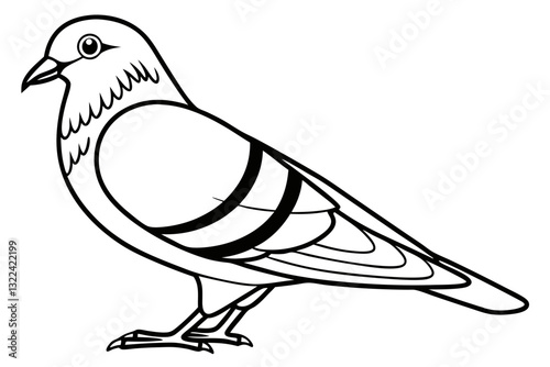 Realistic Pigeon Vector Artwork photo