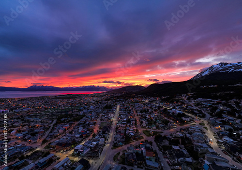 Wallpaper Mural Sunset/dusk in Ushuaia at the End of the World and colorfull sky Torontodigital.ca