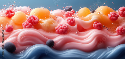 abstract colorful background for food and fruits