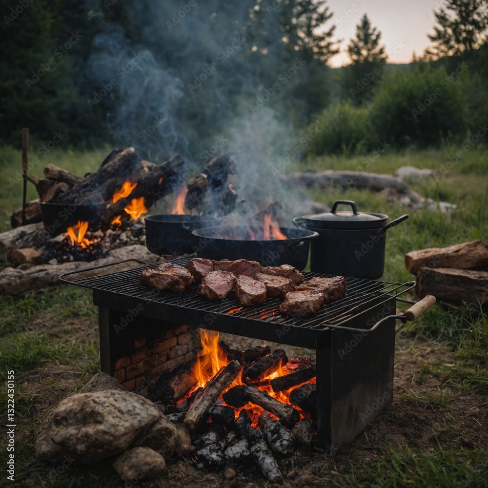 The taste of grilled meat cooked in nature makes every meal unique The taste of grilled meat cooked in nature makes every meal unique