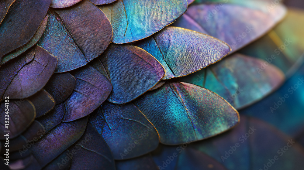 Obraz premium The image shows a close up of a peacock's feathers