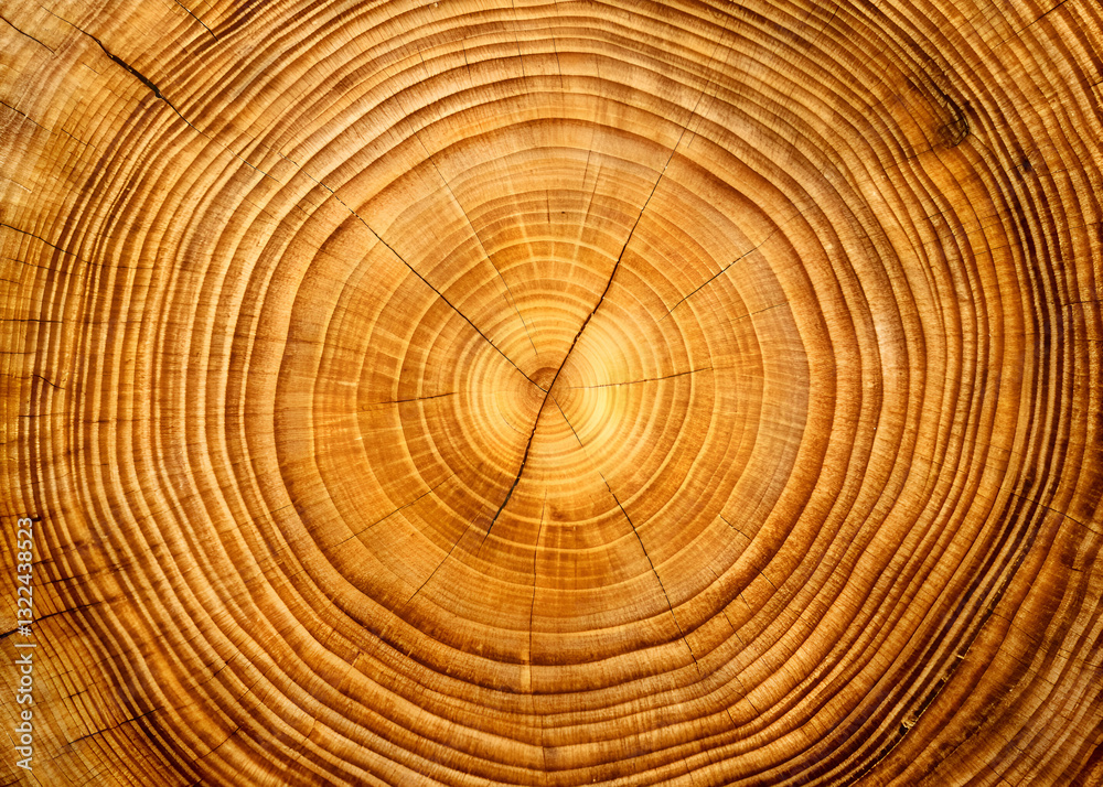 Naklejka premium Magnificent Tree Rings. A Close.up Look at Nature's Art