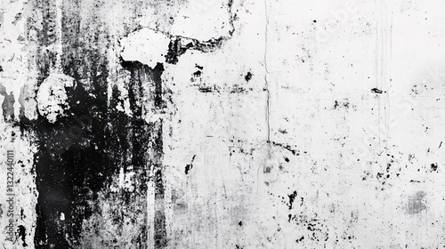 Wallpaper Mural A textured wall featuring white paint with black distressing details Torontodigital.ca