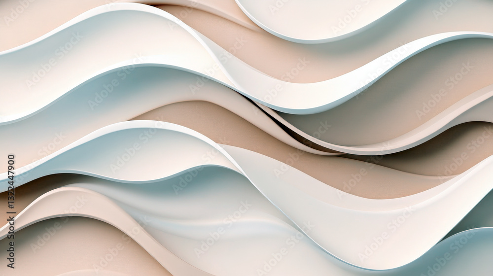 Obraz premium Abstract Almond Milk Pattern with Flowing, Smooth Waves