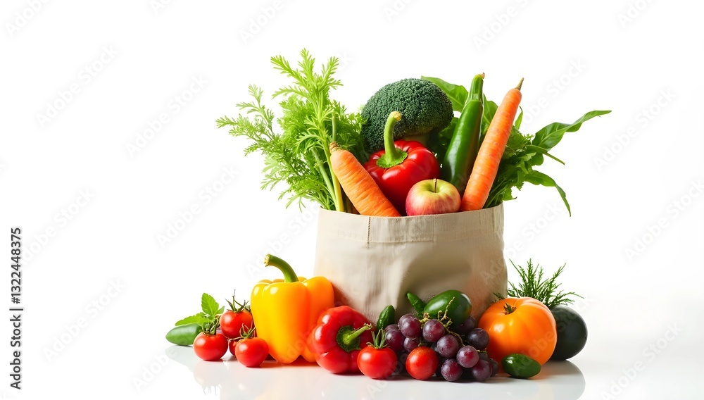 Vibrant Assortment of Fresh Fruits and Vegetables Showcasing Health, Sustainability, and Organic Living Vibrant Assortment of Fresh Fruits and Vegetables Showcasing Health, Sustainability, and Organic Living