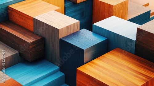 `Abstract, background, cubes, geometric, 3D, design, texture, modern, digital, illustration`