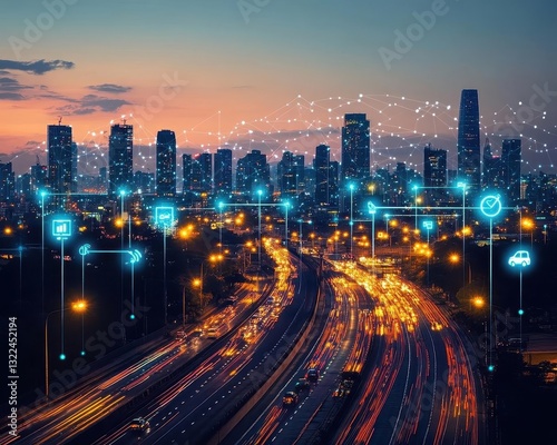 IoT technology connecting devices to streamline business operations and improve efficiency, IoT in Business, Connected and innovative
