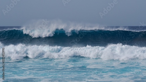 Massive Waves Crash Against Valle Gran Rey’s Coastline, La Gomera, Canary Islands, Spain