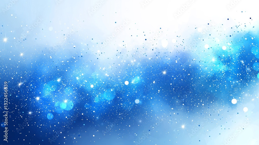 Obraz premium A blue background features an abstract polygon design enhanced with a glow gradient effect