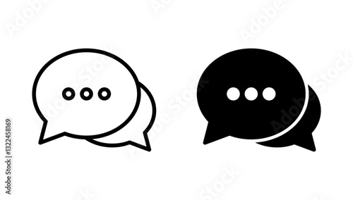 Chat icon vector. speech bubble sign and symbol. comment icon. message