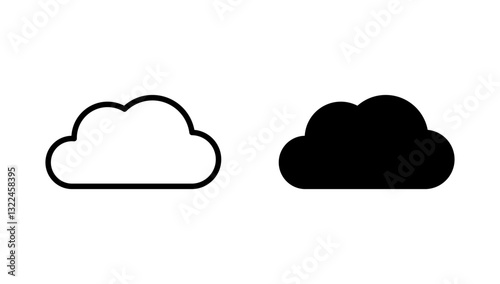 Cloud icon vector. cloud sign and symbol