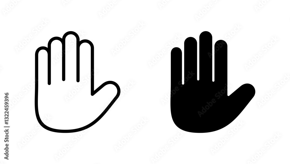 Hand icon vector. hand sign and symbol. palm Hand icon vector. hand sign and symbol. palm