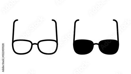 Glasses icon vector. Glasses sign and symbol